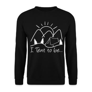 Camping Tent Joke Hiking Outdoor - Unisex Sweatshirt - black - Front - Alina (178cm) & Michal (187cm)
