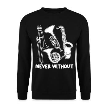Brass Music French Horn Tuba Trumpet - Unisex Sweatshirt - black - Front - Alina (178cm) & Michal (187cm)