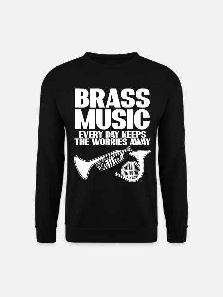 French Horn Trumpet Brass Music - Unisex Pullover - Schwarz