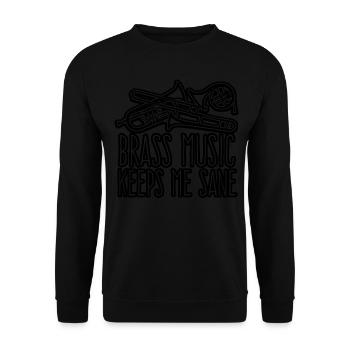 Cuivres Cor d’harmonie Trompette - Sweat-shirt Unisexe - noir - Devant - Alina (178cm) & Michal (187cm)