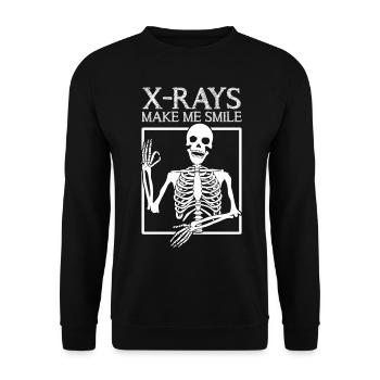 Radiography Radiology X -ray Skeleton - Unisex Pullover - Schwarz - Vorne - Alina (178cm) & Michal (187cm)