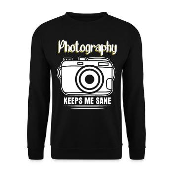 Photo Camera Photography Photographer - Unisex Pullover - Schwarz - Vorne - Alina (178cm) & Michal (187cm)
