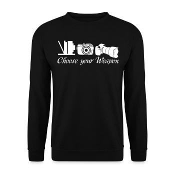 Photograph Photography Photographer - Unisex Sweatshirt - black - Front - Alina (178cm) & Michal (187cm)