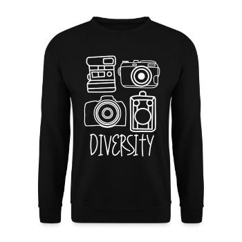 Camera Photographer Photograph Photography - Unisex Sweatshirt - black - Front - Alina (178cm) & Michal (187cm)