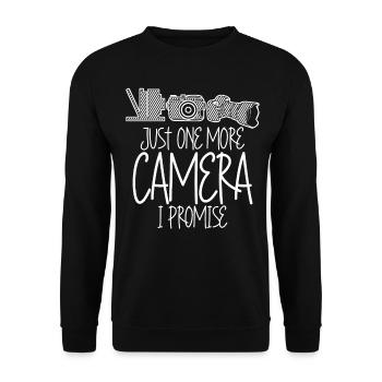 Photo Camera Photographer Photography - Unisex Pullover - Schwarz - Vorne - Alina (178cm) & Michal (187cm)