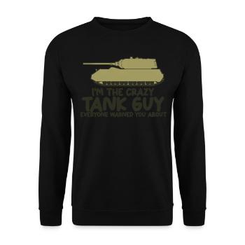 tank battle tank tank track - Unisex Sweatshirt - black - Front - Alina (178cm) & Michal (187cm)