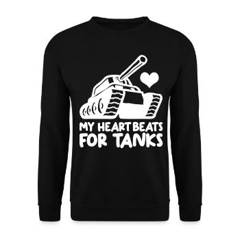 MBT Tank Driver Tank Combat Tanks - Unisex Pullover - Schwarz - Vorne - Alina (178cm) & Michal (187cm)