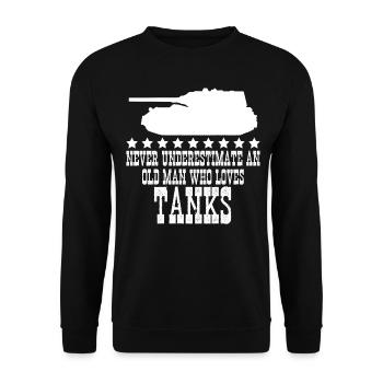 Tank Combat Tanks MBT Tank Driver - Unisex Pullover - Schwarz - Vorne - Alina (178cm) & Michal (187cm)