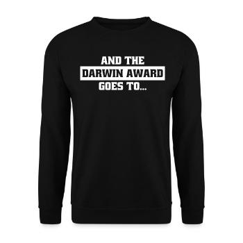 Darwin Darwinism Misanthrope Grumpy - Unisex Pullover - Schwarz - Vorne - Alina (178cm) & Michal (187cm)