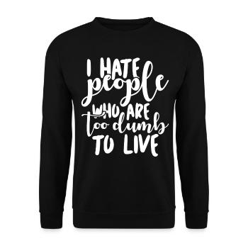 Misanthrope Darwin Darwinisme - Sweat-shirt Unisexe - noir - Devant - Alina (178cm) & Michal (187cm)