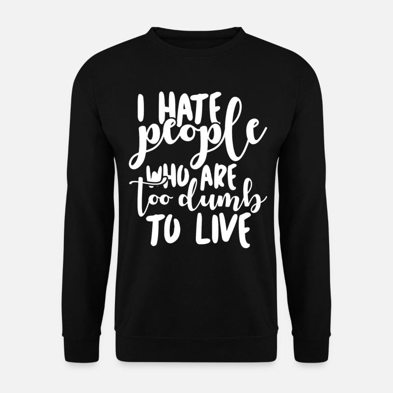 Misanthrope Grumpy Darwin Darwinism - Unisex Pullover - Schwarz