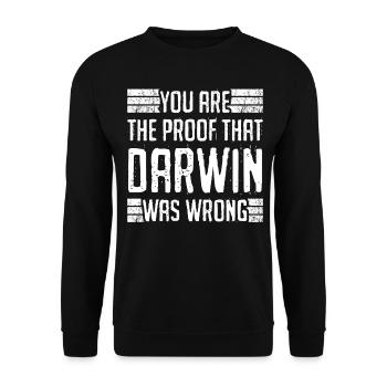 Darwinisme Misanthrope - Sweat-shirt Unisexe - noir - Devant - Alina (178cm) & Michal (187cm)