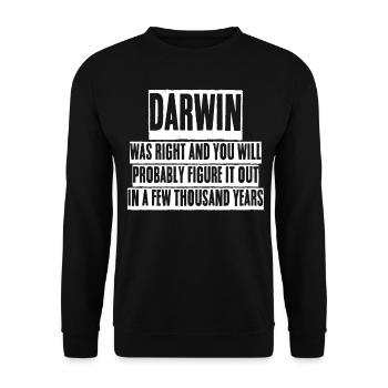 Darwin Award Misanthrope - Sweat-shirt Unisexe - noir - Devant - Alina (178cm) & Michal (187cm)