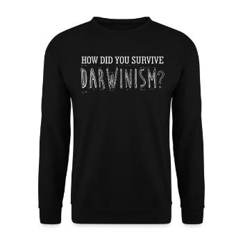 Prix Misanthrope Darwin - Sweat-shirt Unisexe - noir - Devant - Alina (178cm) & Michal (187cm)