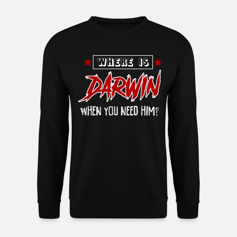 Darwin Darwinism Misanthrope - Unisex Sweatshirt - black