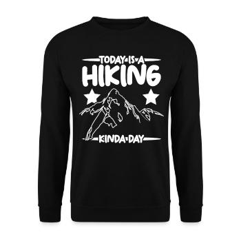 Hiker Outdoor Hiking Trekking - Unisex Sweatshirt - black - Front - Alina (178cm) & Michal (187cm)