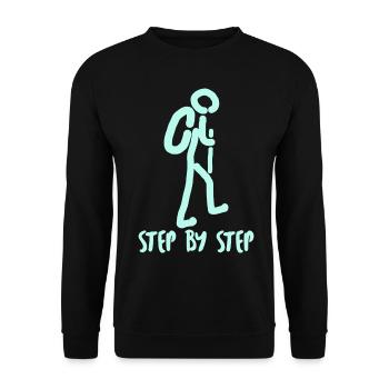 Randonneur de randonnée en plein air - Sweat-shirt Unisexe - noir - Devant - Alina (178cm) & Michal (187cm)