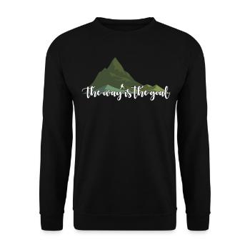 Hiker Trekking Outdoor Hiking - Unisex Sweatshirt - black - Front - Alina (178cm) & Michal (187cm)