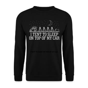 Roof Tent Offroad Camping Camper - Unisex Pullover - Schwarz - Vorne - Alina (178cm) & Michal (187cm)