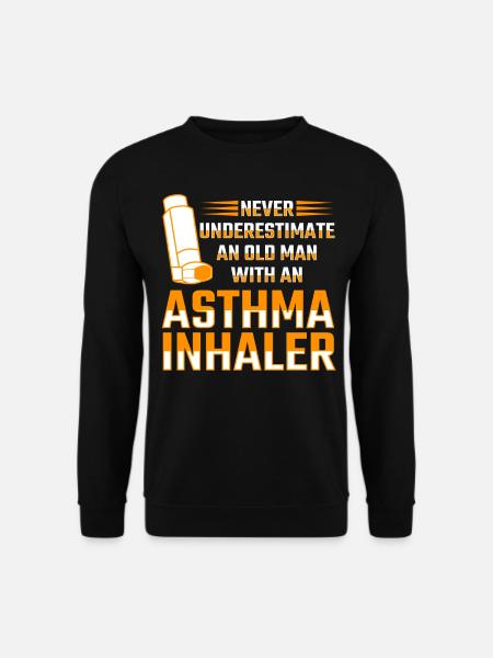 Asthma Inhaler Asthmatic Wheezing - Unisex Sweatshirt - black