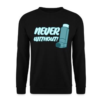 Inhalateur d’asthme asthmatique sifflant - Sweat-shirt Unisexe - noir - Devant - Alina (178cm) & Michal (187cm)