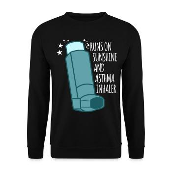 Inhalateur pour asthme asthmatique - Sweat-shirt Unisexe - noir - Devant - Alina (178cm) & Michal (187cm)