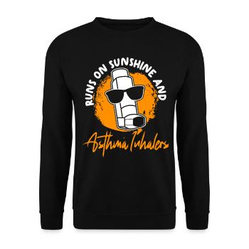 Inhalateur d’asthme Asthmatiques Asthmatiques - Sweat-shirt Unisexe - noir - Devant - Alina (178cm) & Michal (187cm)