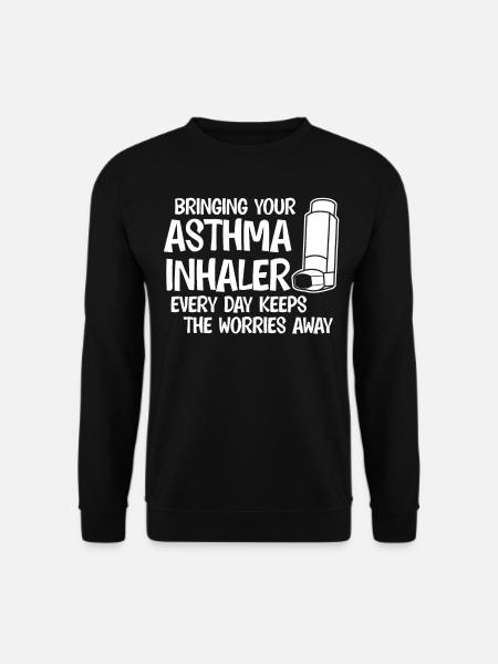 Asthma Inhaler Joke Asthmatic - Unisex Sweatshirt - black