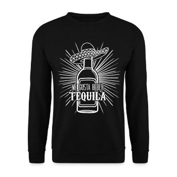 Mexique Tequilas Sombrero Tequila - Sweat-shirt Unisexe - noir - Devant - Alina (178cm) & Michal (187cm)
