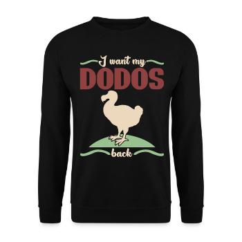 Dodo Dodos - Unisex Sweatshirt - black - Front - Alina (178cm) & Michal (187cm)