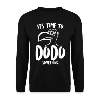 Dodo Funny Dodos - Unisex Sweatshirt - black - Front - Alina (178cm) & Michal (187cm)