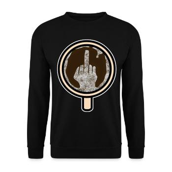 Café au misanthrope du doigt d'honneur - Sweat-shirt Unisexe - noir - Devant - Alina (178cm) & Michal (187cm)