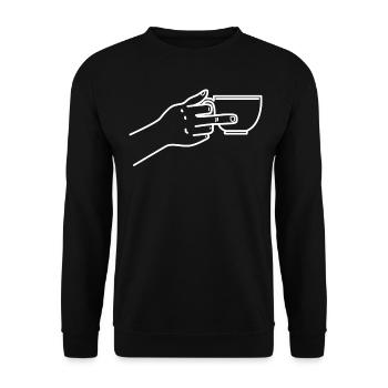 Misanthrope Middle Finger - Unisex Pullover - Schwarz - Vorne - Alina (178cm) & Michal (187cm)