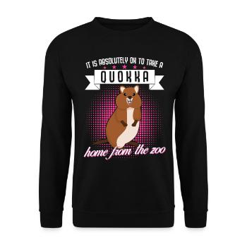 Quokka - Unisex Sweatshirt - black - Front - Alina (178cm) & Michal (187cm)
