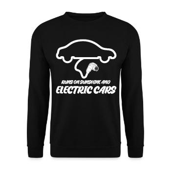 Electric Vehicle - Unisex Sweatshirt - black - Front - Alina (178cm) & Michal (187cm)