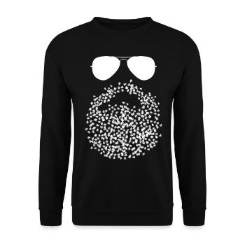 Barbe de coccinelle avec coccinelles - Sweat-shirt Unisexe - noir - Devant - Alina (178cm) & Michal (187cm)