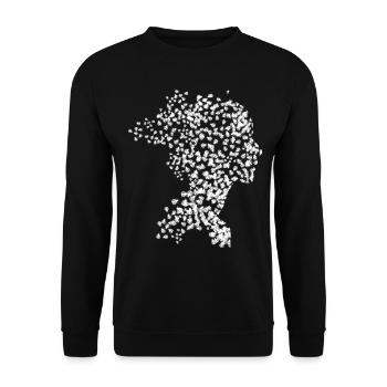 Ladybug Lady with Ladybugs - Unisex Sweatshirt - black - Front - Alina (178cm) & Michal (187cm)