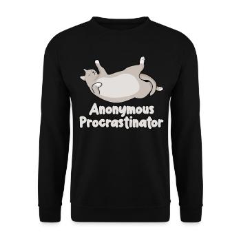 Cat Procrastinators Procrastinating Cats - Unisex Sweatshirt - black - Front - Alina (178cm) & Michal (187cm)