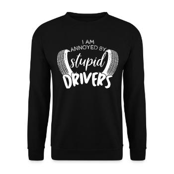 Traffic Cars Driver Rush Hour Commuting - Unisex Pullover - Schwarz - Vorne - Alina (178cm) & Michal (187cm)
