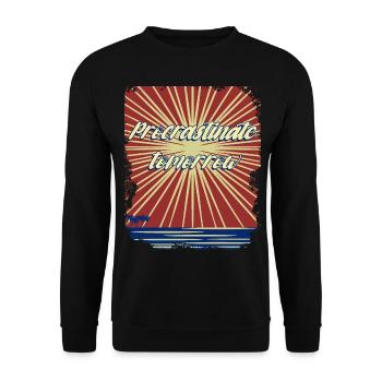 Procrastination - Unisex Sweatshirt - black - Front - Alina (178cm) & Michal (187cm)