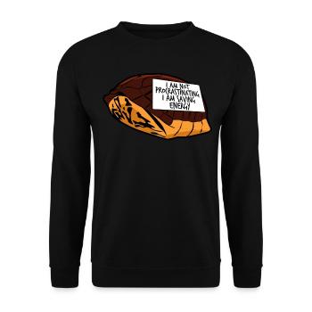 Procrastinating Turtle Procrastinators - Unisex Sweatshirt - black - Front - Alina (178cm) & Michal (187cm)