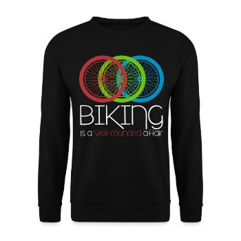 Mountain Bike Biking MTB Downhill - Unisex Pullover - Schwarz - Vorne - Alina (178cm) & Michal (187cm)