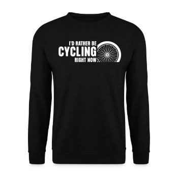 Biking Bike Bicycle Cyclists - Unisex Pullover - Schwarz - Vorne - Alina (178cm) & Michal (187cm)