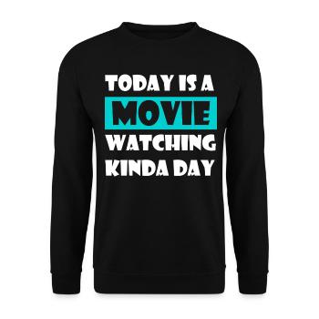 Movie Night - Unisex Sweatshirt - black - Front - Alina (178cm) & Michal (187cm)
