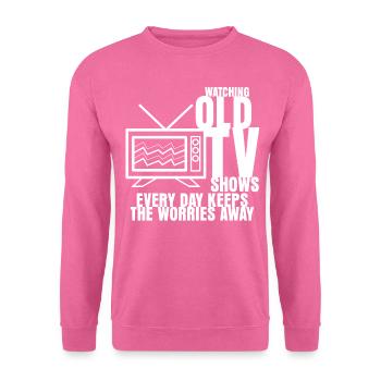 Télévision des années 90 Rétro des années 80 - Sweat-shirt Unisexe - rose - Devant