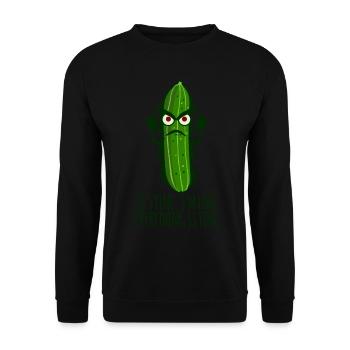 Concombre Tout va bien - Sweat-shirt Unisexe - noir - Devant - Alina (178cm) & Michal (187cm)