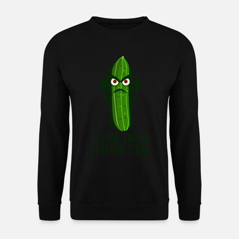 Cucumber Everything is fine - Unisex Sweatshirt - black