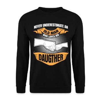 Dad Father Daughter Daughters - Unisex Sweatshirt - black - Front - Alina (178cm) & Michal (187cm)