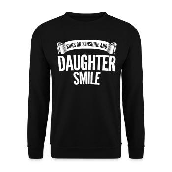 Papa Fille Sourire Filles Père - Sweat-shirt Unisexe - noir - Devant - Alina (178cm) & Michal (187cm)