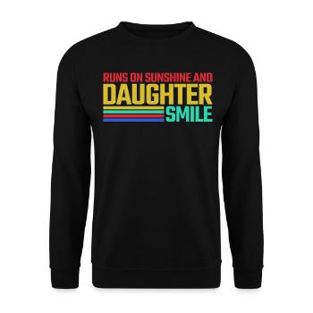 Papa Fille Filles Père Famille - Sweat-shirt Unisexe - noir - Devant - Alina (178cm) & Michal (187cm)